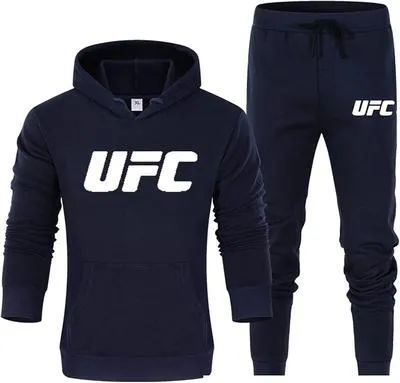 2 Pcs Men's Fleece Printed Track Suit
