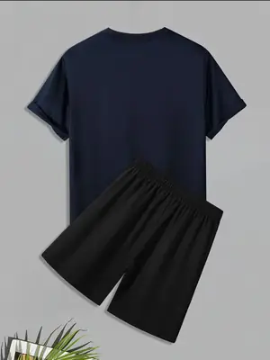 1 Pc Men's Polyester Printed T-Shirt & Shorts Tracksuit thumbnail 2