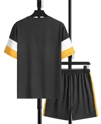 2 Pcs Polyester Printed T-Shirt & Shorts Tracksuit thumbnail 2