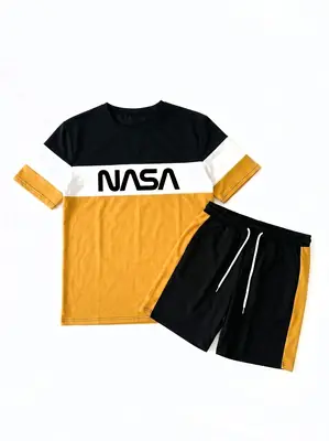 2 Pcs Polyester Printed T-Shirt & Shorts Tracksuit thumbnail 3