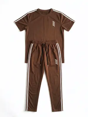 2 Pcs Men's Polyester Printed Track Suit thumbnail 3