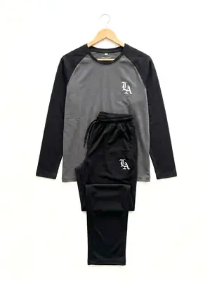 2 Pcs Men's Polyester Printed Track Suit