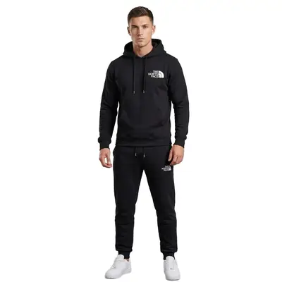 2 Pcs Men's Fleece Printed Hoodie Track Suit
