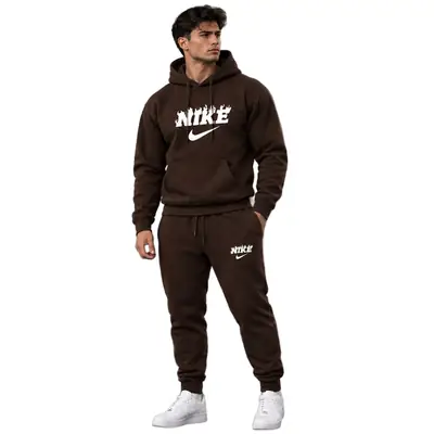 2 Pcs Fleece Printed Track Suit
