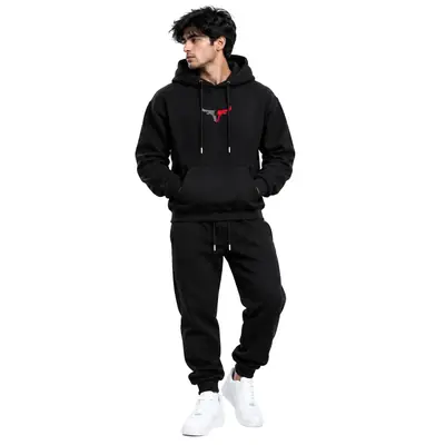 2 Pcs Fleece Printed Track Suit