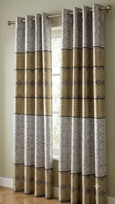 Stylish Printed Jacquard Indoor Home Curtain - 1 Pc