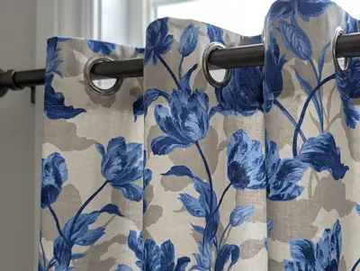 1 Pc Cotton Printed Curtains 1