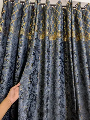 1 Pc Velvet Textured Curtains