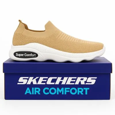 Men's Beige EVA Casual Skechers Sneakers Sizes 39-45 thumbnail 2