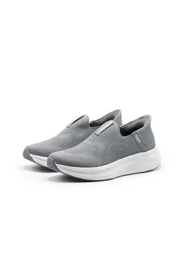 Grey Slip-On Casual Sneakers with EVA Sole thumbnail 3