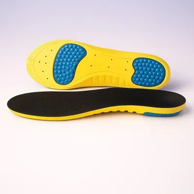 Gel Insole Yellow Blue Comfort Cushion for Men Women Sizes 39-45