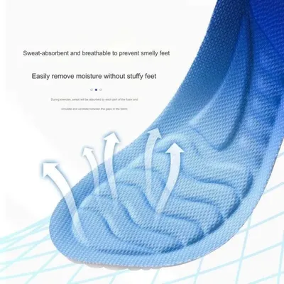 4D Nano Antibacterial PU Leather Insoles Black thumbnail 7