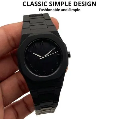 Black Carbon Fiber Arabic Aura Watch for Men thumbnail 6