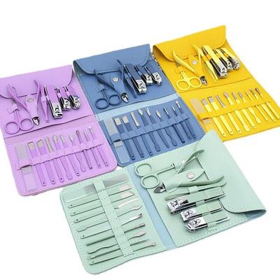 Multicolor Stainless Steel Mani Pedi Kit Pack of 2