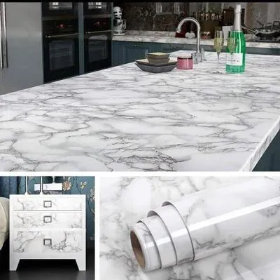 White Marble Sheet for Kitchen & Walls DIY