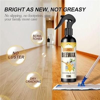 Premium Beeswax Polish for Wooden Furniture Black Spray Bottle
