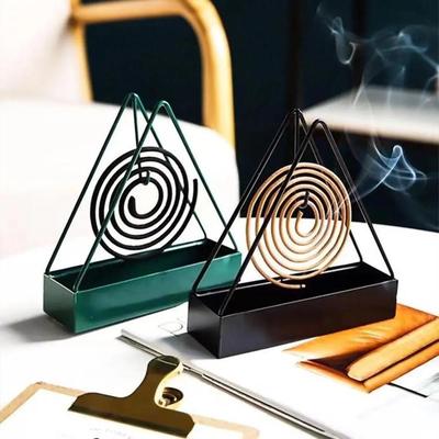 Portable Steel Mosquito Coil Stand Black Green
