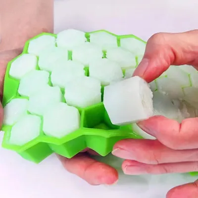 Silicone Ice Cube Tray Set of 2 Multicolor Collapsible Containers thumbnail 4