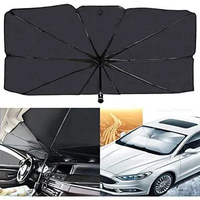 Car Windshield Umbrella Black Durable Weather Resistant thumbnail 2