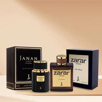 Men Fragrance Set Zarar Janan 100ml Black Gold Glass