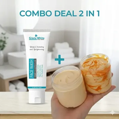 2 in 1 Face Wash & Cream Combo 50ml White