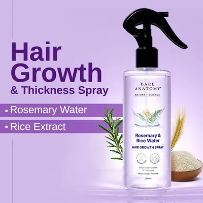 Rosemary & Rice Water Hair Growth Spray 200ml Black
