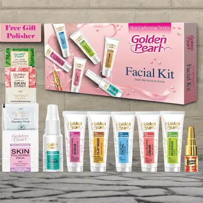 Golden Pearl Facial Kit 7-Piece Whitening for Pakistani Skin thumbnail 6