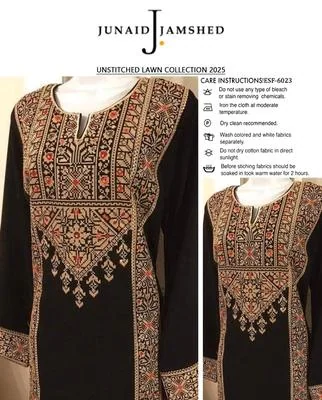 2 Pcs Women's Unstitched Embroidered Suit