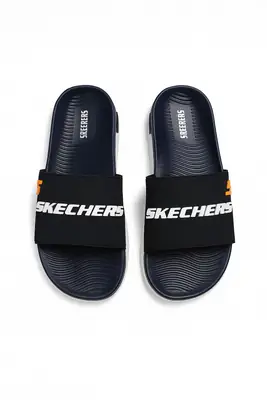Men's Rubber Fancy Slide Slippers  Comfort Slide |SKCHR-BLACK| thumbnail 2