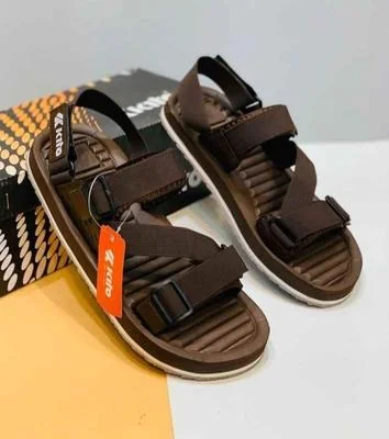 Men Brown Elastic Strap Sports Sandals All Season Comfortable