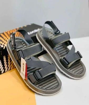 Men Grey Elastic Strap Sports Sandals All Season Comfortable