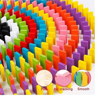 Wooden Dominos Set for Kids Color Matching & Learning thumbnail 3