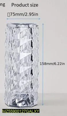 Crystal Diamond Table Lamp with 16 Color RGB Touch Control USB Charging thumbnail 2