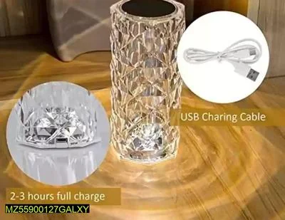 Crystal Diamond Table Lamp with 16 Color RGB Touch Control USB Charging thumbnail 3