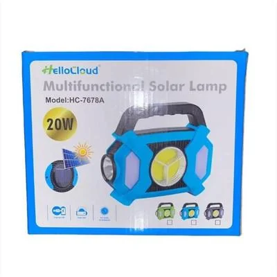 20W Rechargeable Solar Camping Light Blue