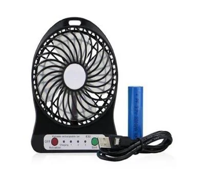Portable Rechargeable Mini Fan Blue Fast Charging thumbnail 4