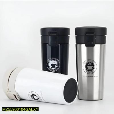 Vacuum Insulated Travel Mug 380ml Stainless Steel Black Silver White thumbnail 6