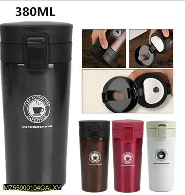 Vacuum Insulated Travel Mug 380ml Stainless Steel Black Silver White thumbnail 4