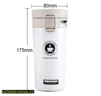 Vacuum Insulated Travel Mug 380ml Stainless Steel Black Silver White thumbnail 5