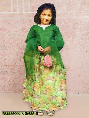 Green Floral Lehenga Set for Girls 1-10 Years