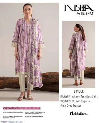 3 Pcs Women's Unstitched Digital Print Suit