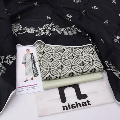 3 Pcs Women's Unstitched Digital Print Suit thumbnail 2