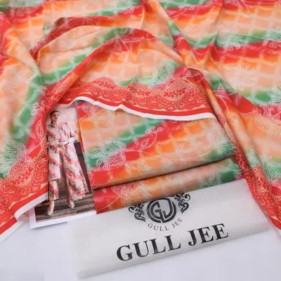 3 Pcs Women's Unstitched Digital Print Suit thumbnail 2