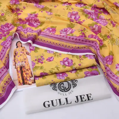 3 Pcs Women's Unstitched Digital Print Suit thumbnail 2