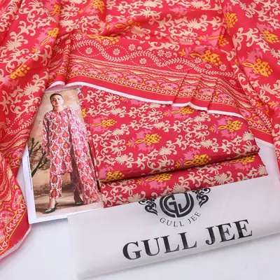 3 Pcs Women's Unstitched Digital Print Suit thumbnail 2