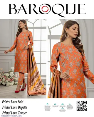 3 Pcs Women's Unstitched Digital Print Suit