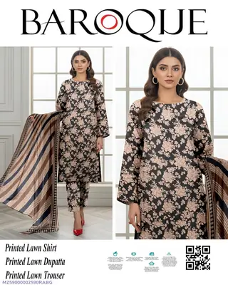 3 Pcs Women's Unstitched Digital Print Suit