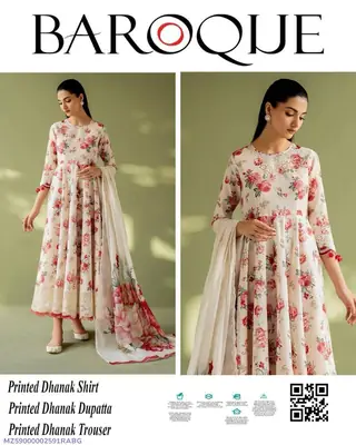 3 Pcs Women's Unstitched Digital Print Suit