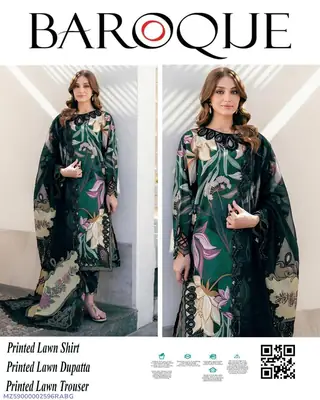 3 Pcs Women's Unstitched Digital Print Suit