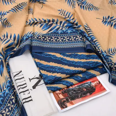 3 Pcs Women's Unstitched Digital Print Suit thumbnail 2